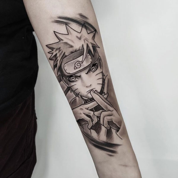 Tattoo naruto dùng nhẫn thuật