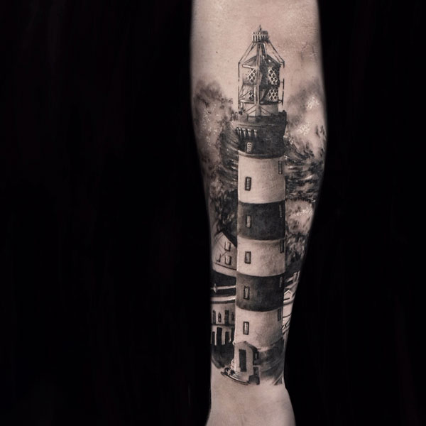 Tattoo ngọn hải đăng 3d
