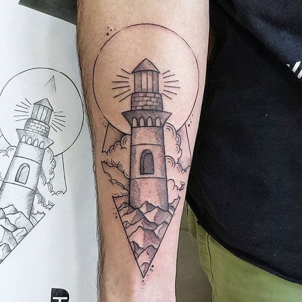 Tattoo ngọn hải đăng chất