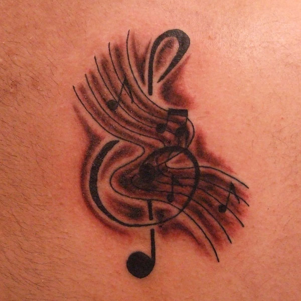 Tattoo nốt nhạc đơn giản đẹp