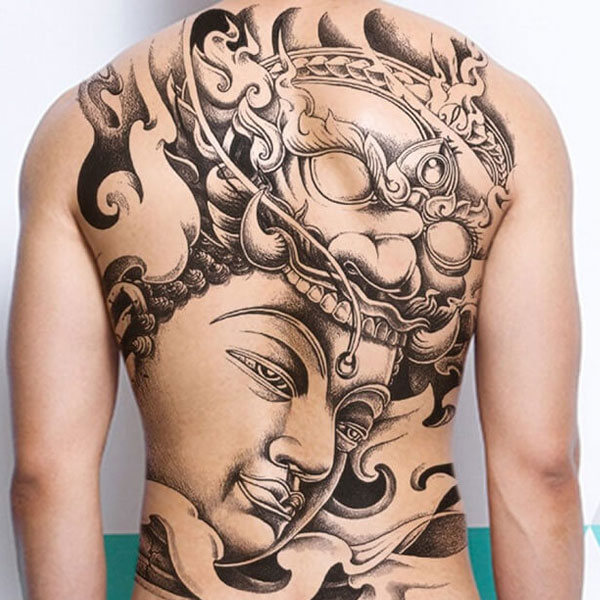 Tattoo phật quỷ full lưng