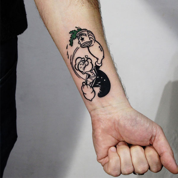 Tattoo popeye cổ tay