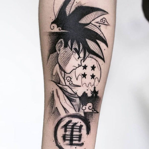 Tattoo songoku ở tay