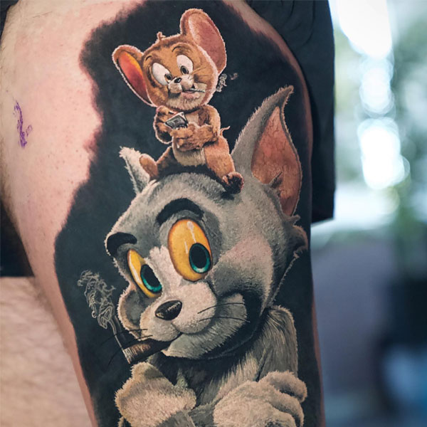 Tattoo tom and jerry 3d