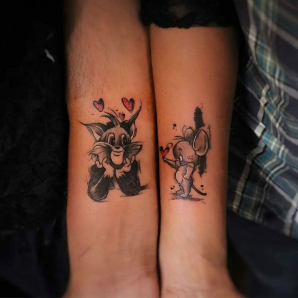 Tattoo tom and jerry cute