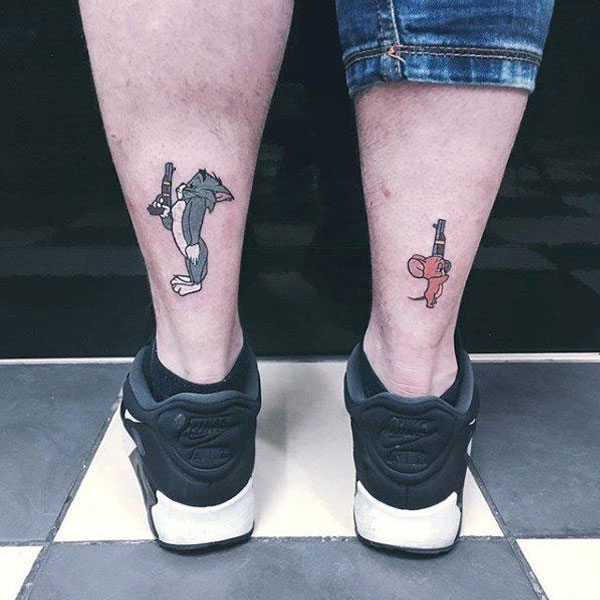 Tattoo tom and jerry đôi