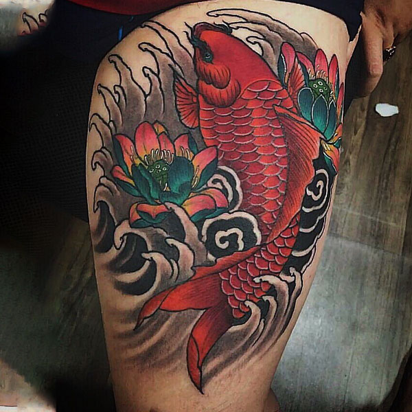 Tattoo châu á cá chép
