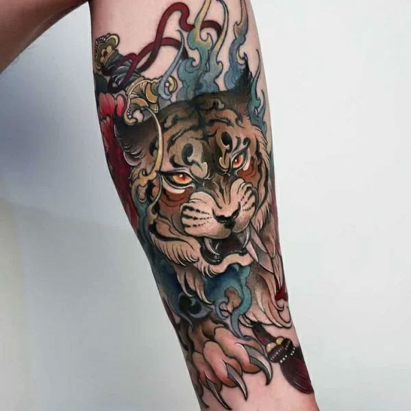 Tattoo châu á hổ chất