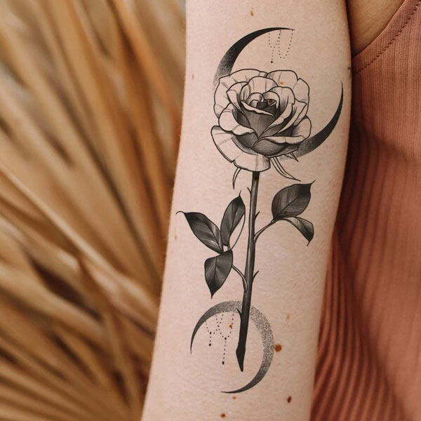 Tattoo châu á hoa đẹp