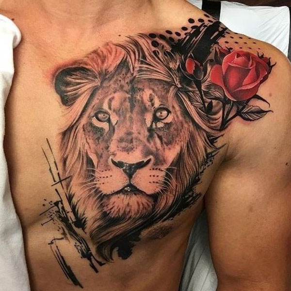 Tattoo châu á sư tử