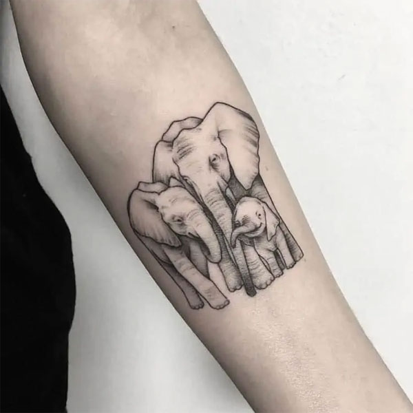 Tattoo con voi cánh tay đẹp