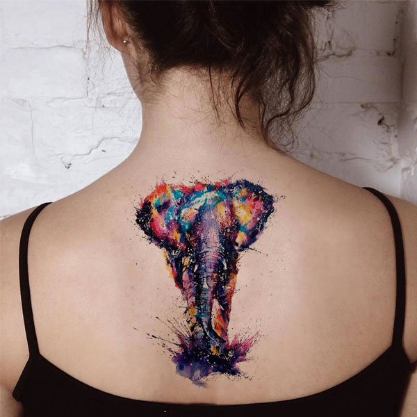 Tattoo con voi lưng nữ đẹp