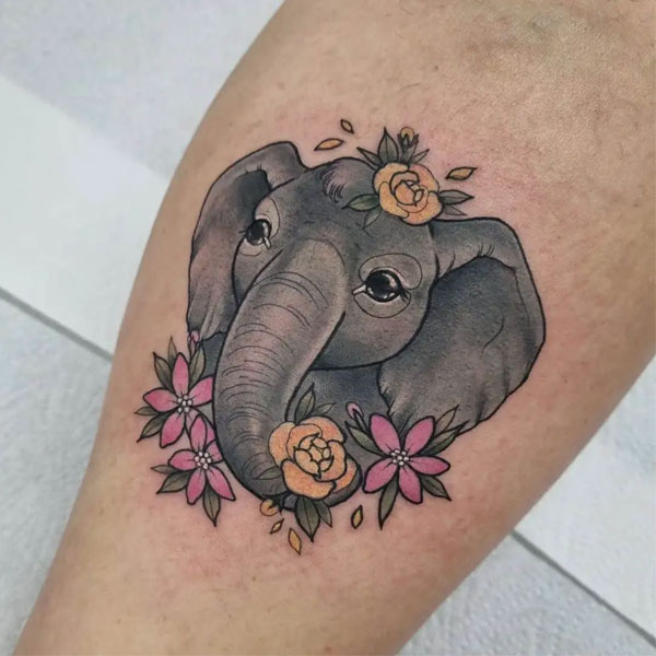 Tattoo con voi với hoa