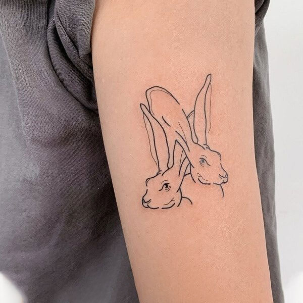 Tattoo 2 con thỏ bựa