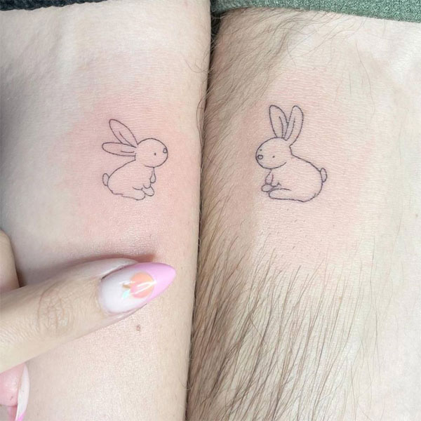 Tattoo 2 con thỏ mini siêu đẹp