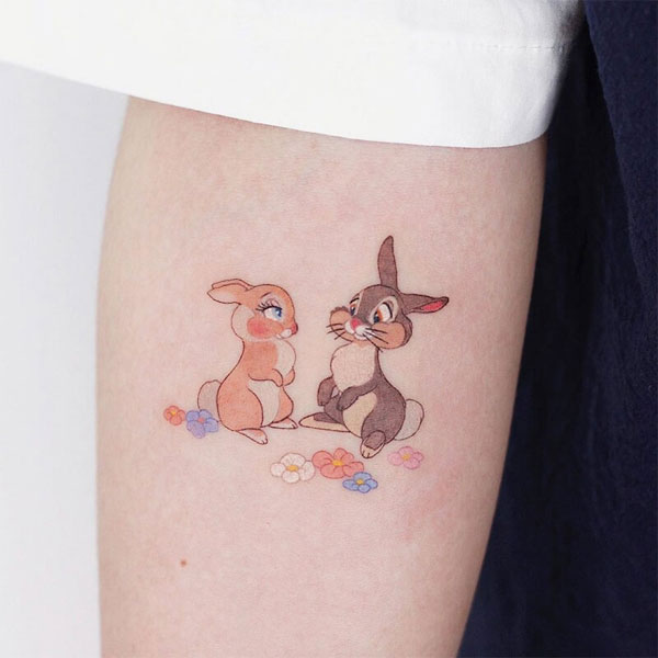 Tattoo 2 con thỏ mini