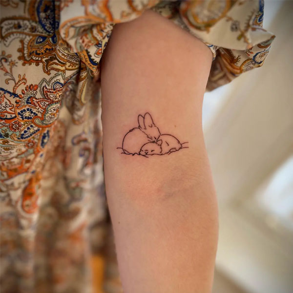 Tattoo 2 con thỏ nhỏ cực đẹp