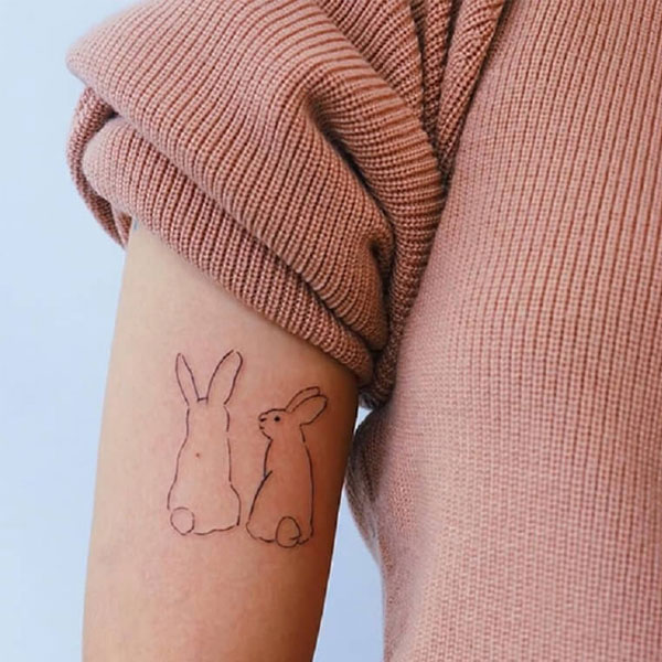 Tattoo 2 con thỏ nhỏ