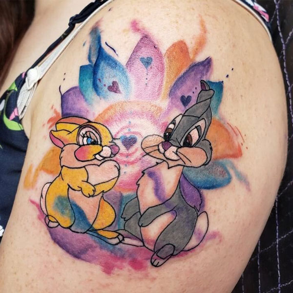 Tattoo 2 con thỏ ở mông