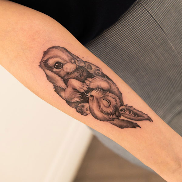 Tattoo 2 con thỏ siêu đẹp chất