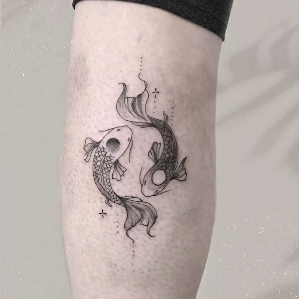 Tattoo âm dương mini