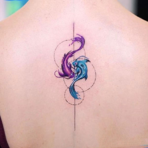 Tattoo âm dương ở lưng