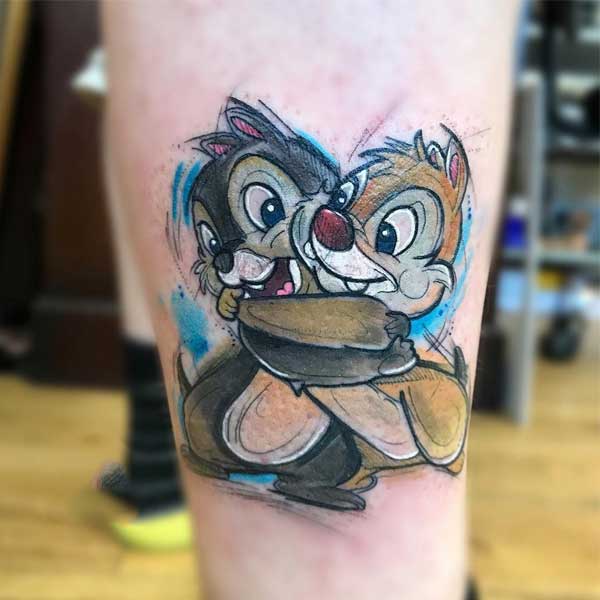 Trọn bộ 50+ hình xăm Chip và Dale siêu đáng yêu