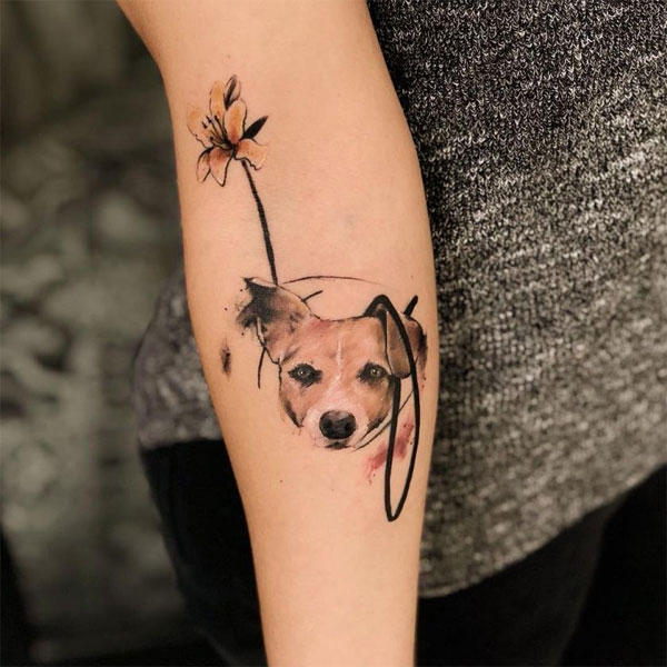 Hình Xăm Icon Facebook Đẹp  Tattoo Icon Chó Nâu Cute