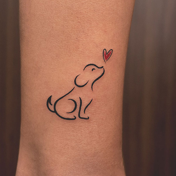 Tattoo con chó đáng yêu