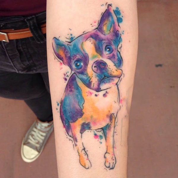 Tattoo con chó dễ thương cho nữ