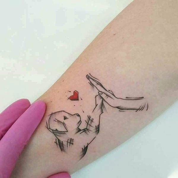 Tattoo con chó đơn giản đẹp