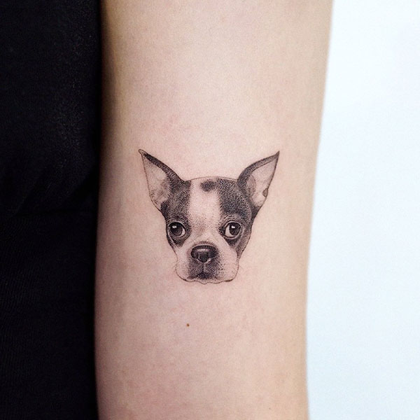 Tattoo con chó mini dễ thương
