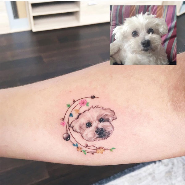 Tattoo con chó nhỏ
