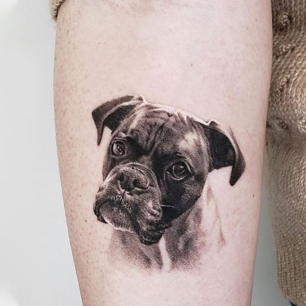 Tattoo con chó pug