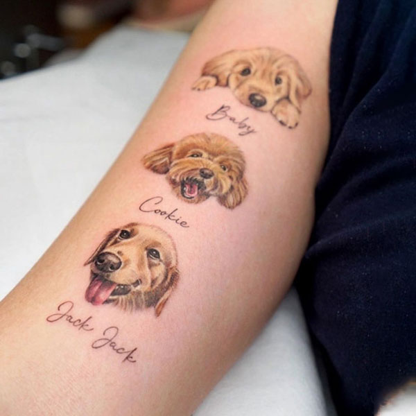 Tattoo con chó siêu đẹp