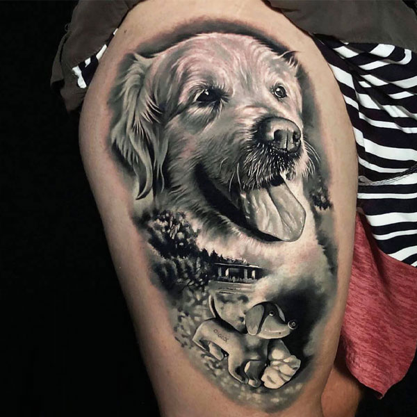 Tattoo con chó ta