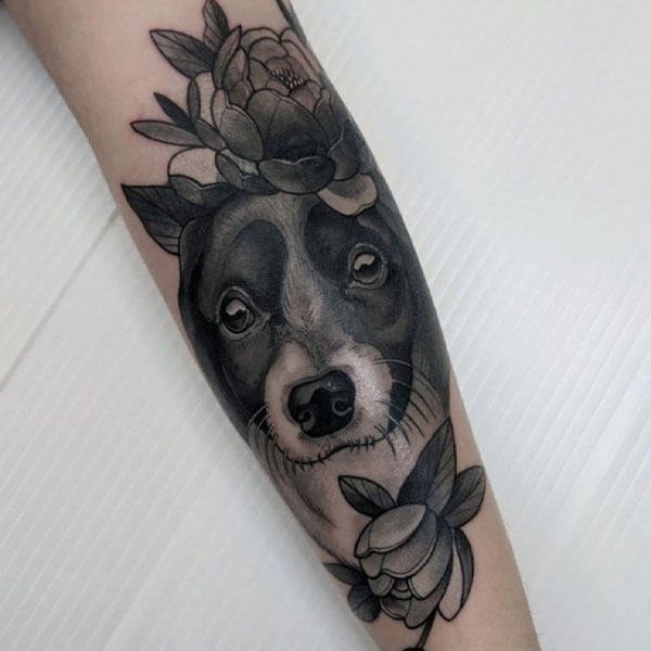 Tattoo con chó tay đẹp