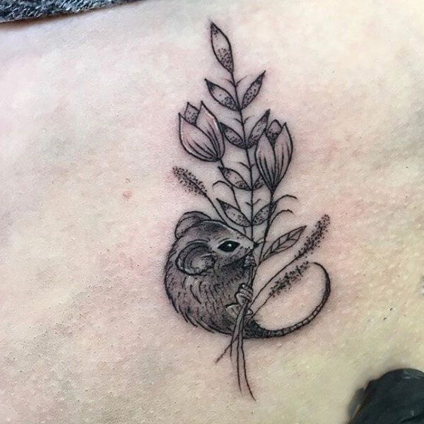 Tattoo con chuột 3d mini