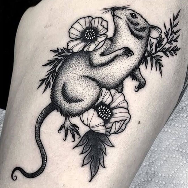 Tattoo con chuột 3d ngầu