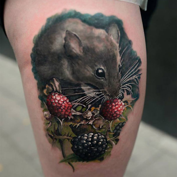 Tattoo con chuột ngầu
