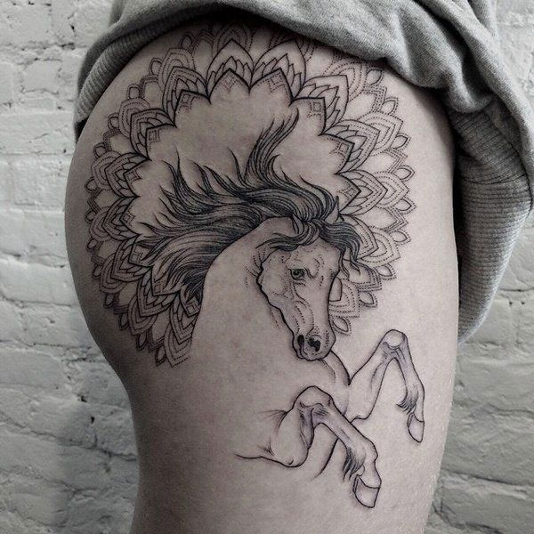 Tattoo con cái ngựa đẹp nhất nhất