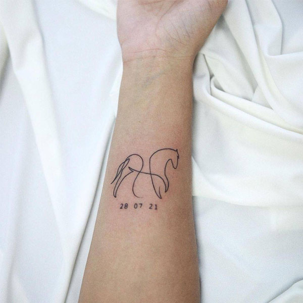 Tattoo con cái ngựa nhỏ đẹp