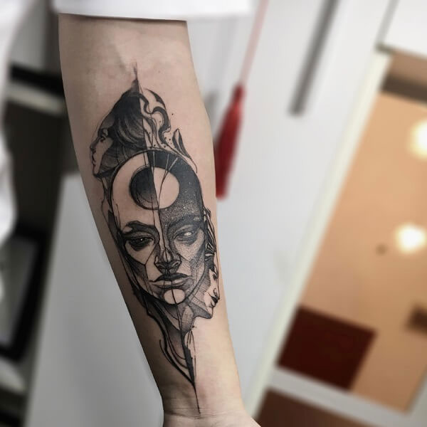 Tattoo cung song tử cánh tay siêu đẹp