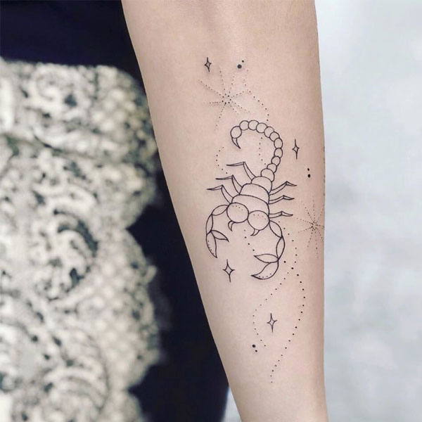 Tattoo cung hoàng đạo bọ cạp đẹp