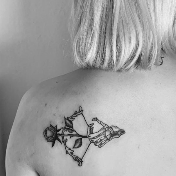 Tattoo cung hoàng đọa ở vai cho nữ