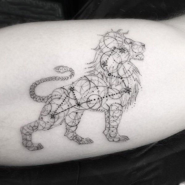 Tattoo cung hoàng đạo sư tử chất