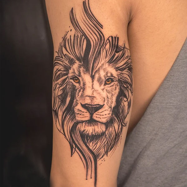 Tattoo cung hoàng đạo sư tử đẹp