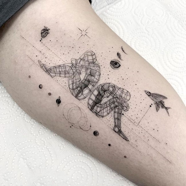 Tattoo cung song tử độc lạ