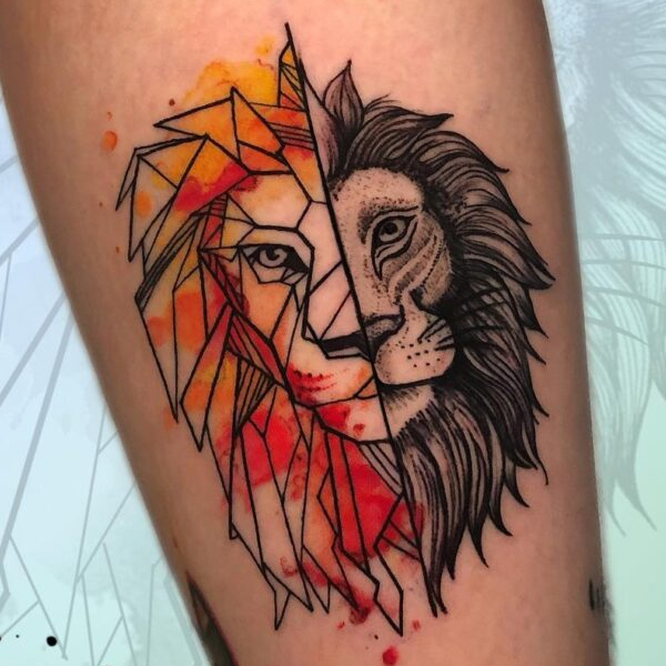 Tattoo cung sư tử ngầu