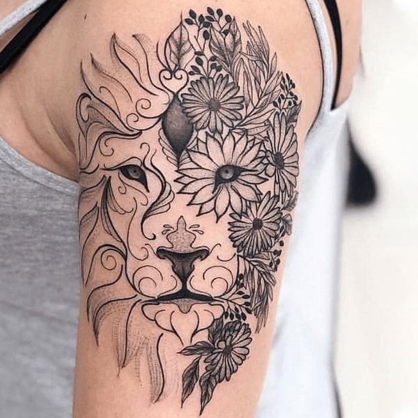 Tattoo cung sư tử siêu ngầu